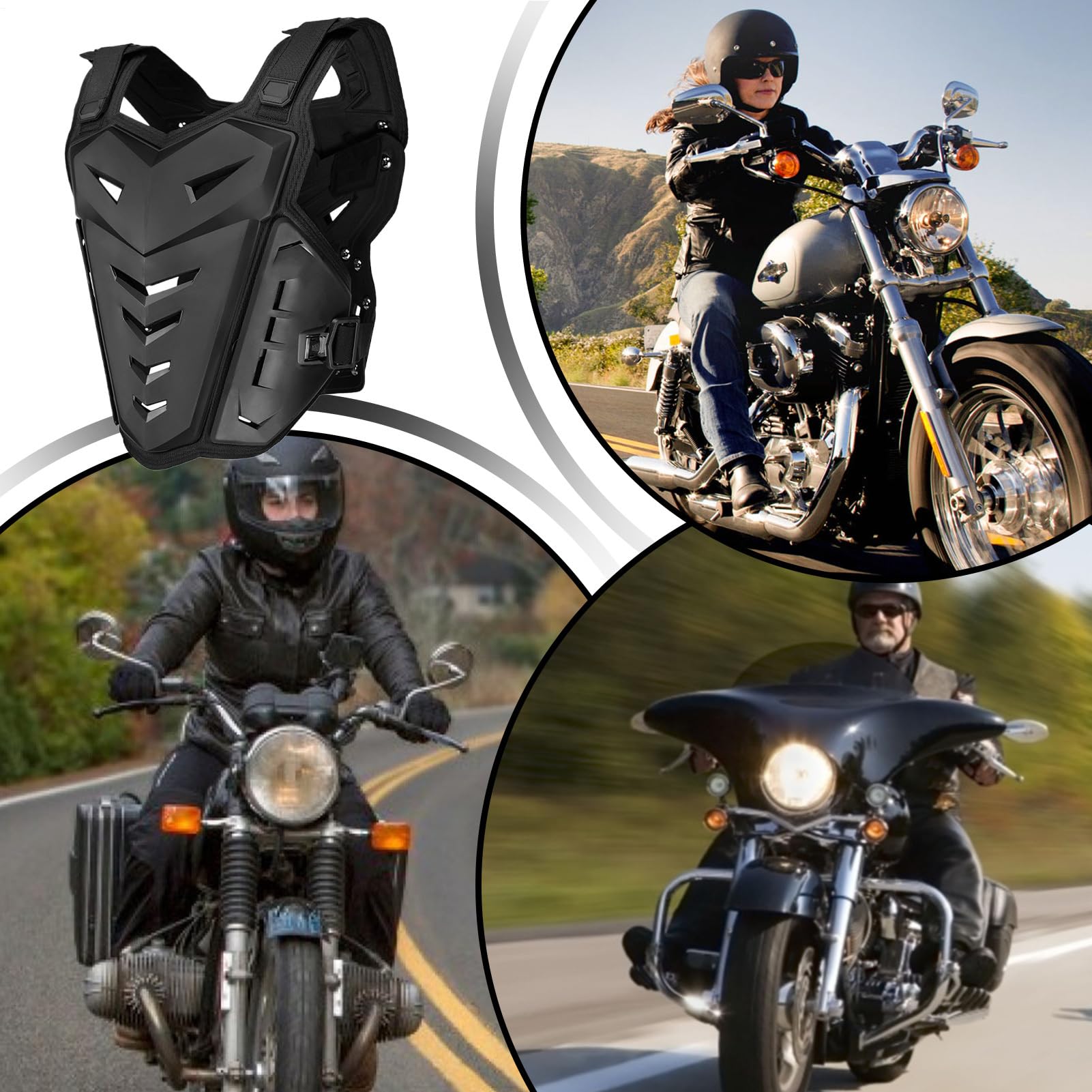 Kamizelka Ochronna Motocyklowa Regulowana Amortyzująca Oddychająca