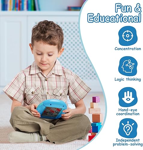 Miniatura 3 de Fullware Rompecabezas giratorio 3D para niños de 3, 4, 5, 6, 7 años, 4 rompecabezas en 1, juego de mano juguetes antiestrés para viajes, autos y