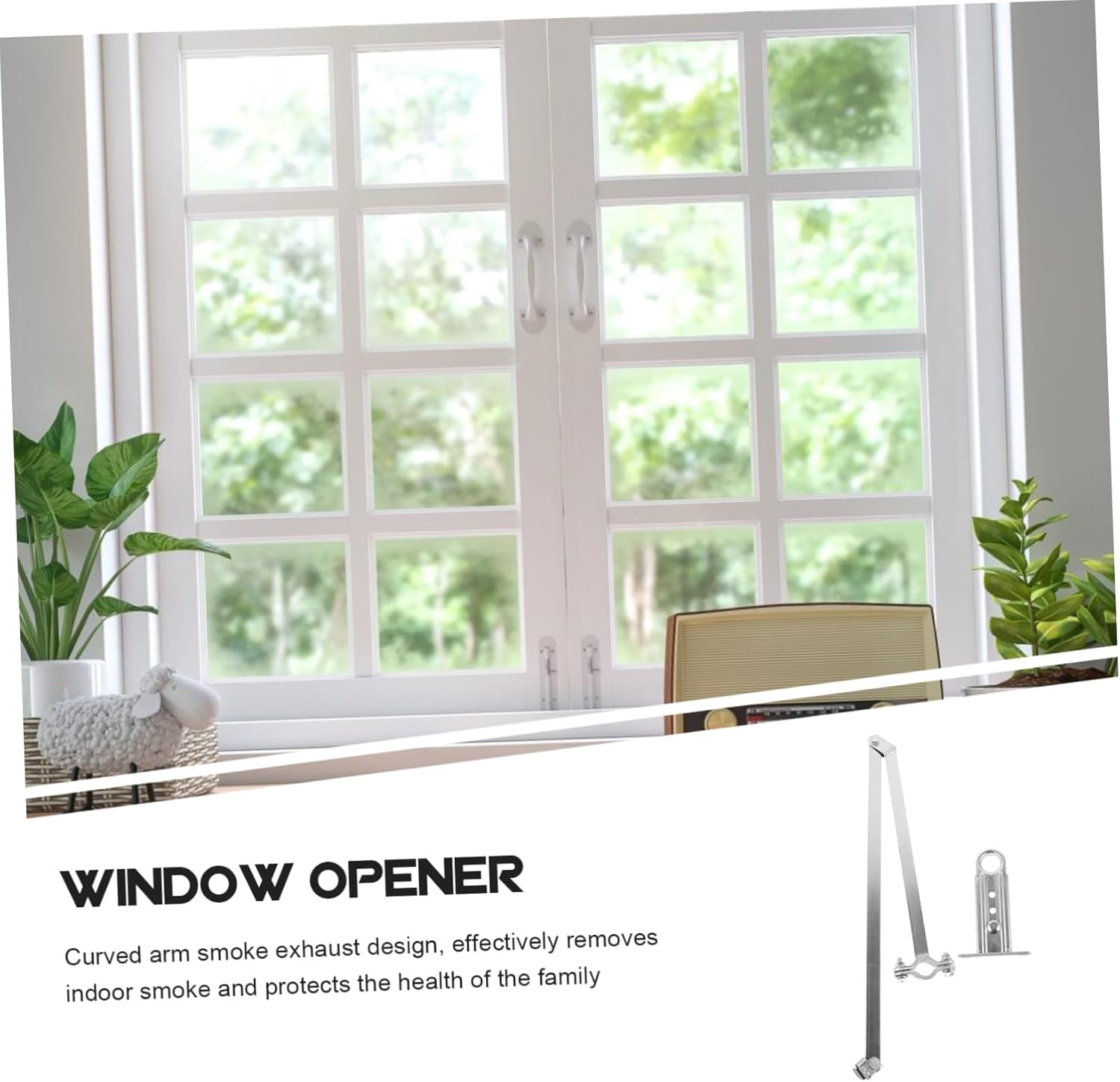 jojofuny 1set Automatic Window Opener for Greenhouses Manual Handle for Efficient Ventilation Easy for Optimal Airflow