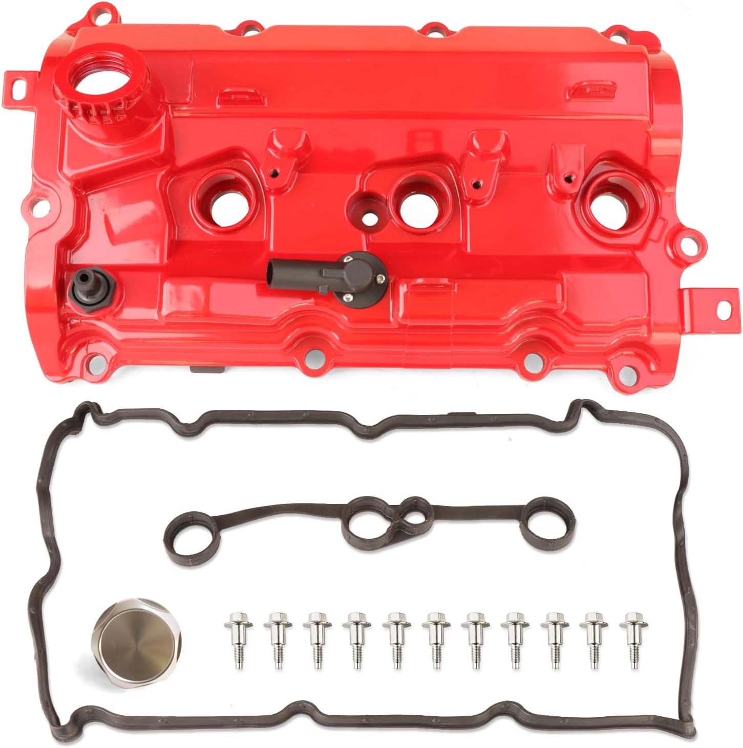 Aluminum VQ37VHR Engine Valve Cover Left Driver Side Compatible with Infiniti QX70 QX50 Q70 Q60 Q50 Q40 2015 G37 M37 FX37 EX37 2008-2019 for Nissan 370Z 2009-2020 3.7L V6