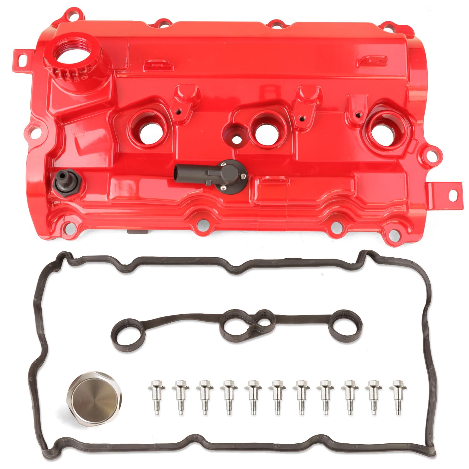 Aluminum VQ37VHR Engine Valve Cover Left Driver Side Compatible with Infiniti QX70 QX50 Q70 Q60 Q50 Q40 2015 G37 M37 FX37 EX37 2008-2019 for Nissan 370Z 2009-2020 3.7L V6