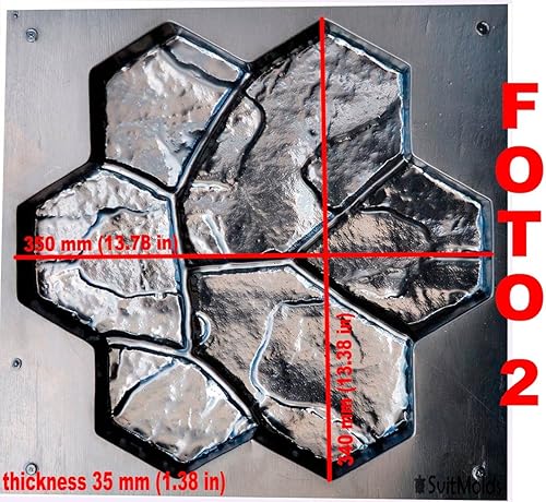 Miniatura 2 de Molde de hormigón DIY adoquines de piedra escalonada, Molde de hormigón para camino, Molde de cemento, Molde de ladrillo de pavimentadora, Molde de