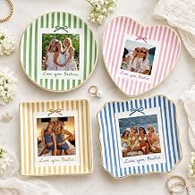 Noni Personalised Bestie Photo Trinket Dish, Custom Ceramic Jewelry Ring Holder, Friendship Keepsake Gift, Bridesmaid Proposal Tray, Wedding Shower Present Style 01