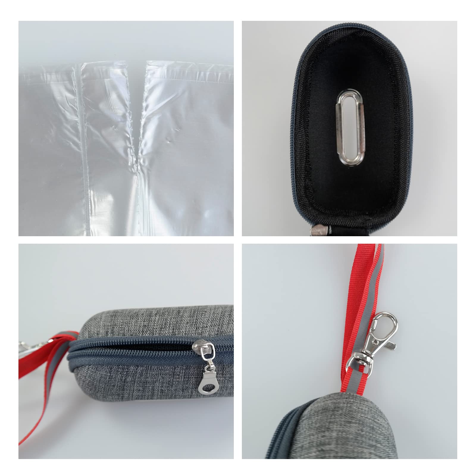 Saedy - Bolsas de basura para perros con dispensador, bolsas de caca gris, 1400 bolsas/40 rollos