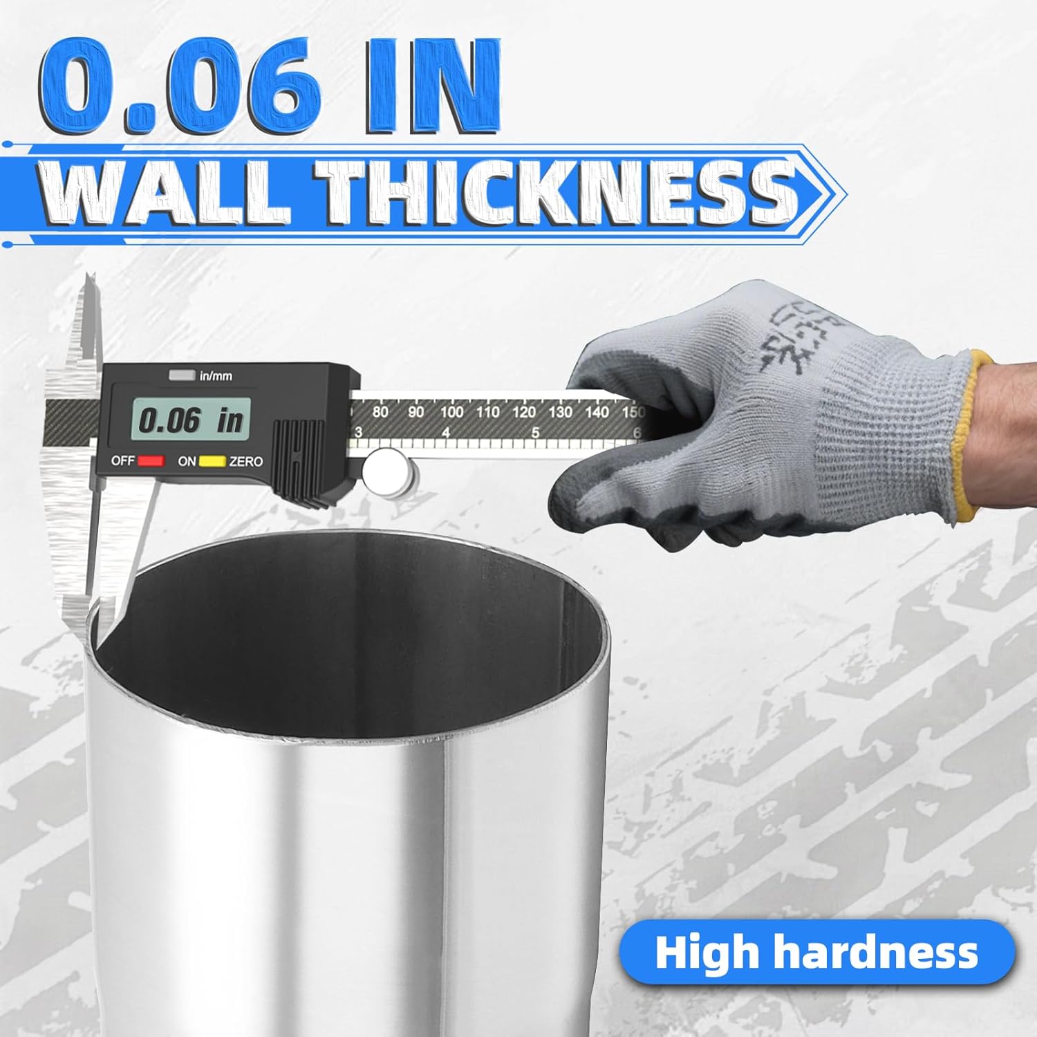 3 Inch Exhaust Pipe, 3'' Stainless Steel Straight DIY Custom Mandrel Exhaust Pipe, 18 Inch Length, 3'' OD Mandrel Straight Pipe