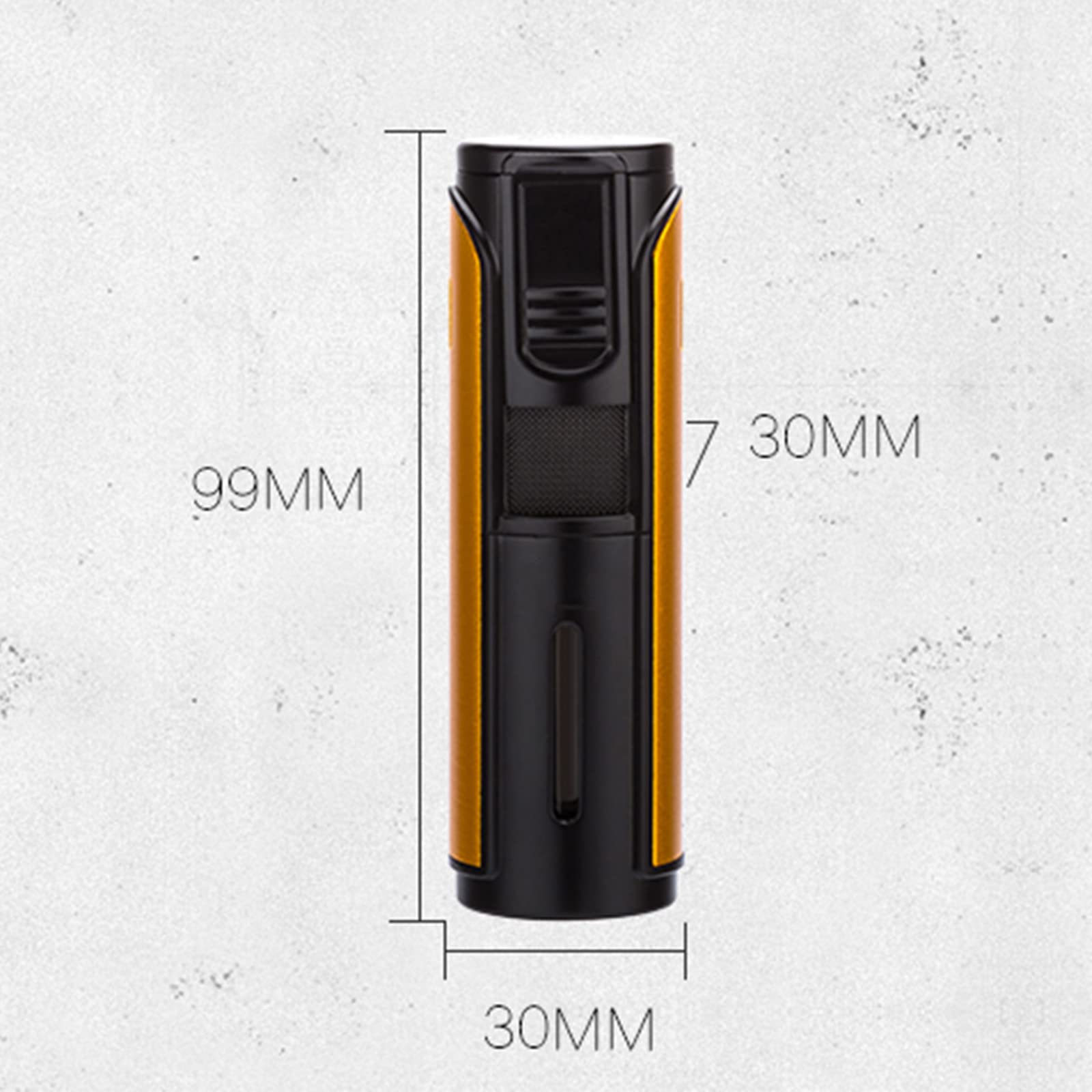5 Flamme Jet Torche Briquet Butane Gaz Allume-Cigare Coupe-Vent en Alliage de Zinc Cigarette Briquet Cigare Accessoire pour Hommes Cadeau