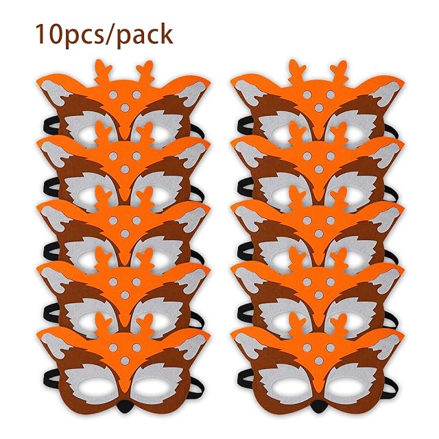 Foto 2 de 8 de Jtnohx Máscaras de Animales de Fieltro Máscaras de Halloween Ciervos Sika