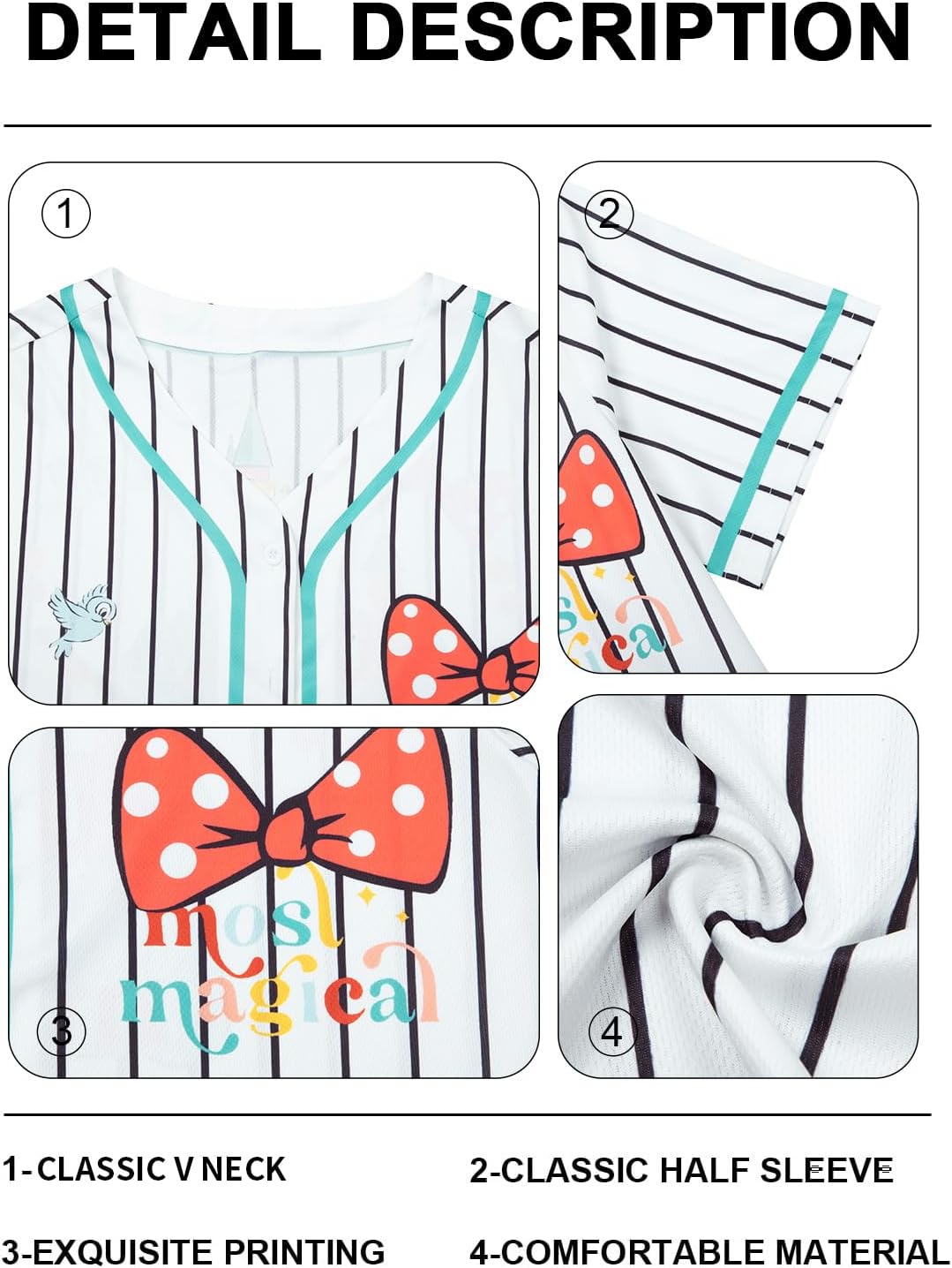 Magic Kingdom Baseball Shirt Women Princess Jersey Fairy Castle Graphic Tees Family Vacation Trip Short Sleeve Tops - Image 6