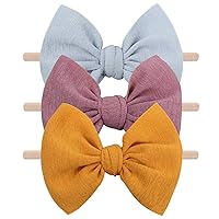 Vista 15 de YanJie Diademas de Nylon para Bebés Niñas Recién Nacidas Lazos Hechos a Mano Diademas con Lazos Accesorios para el Cabello para Recién Nacidos Bebés