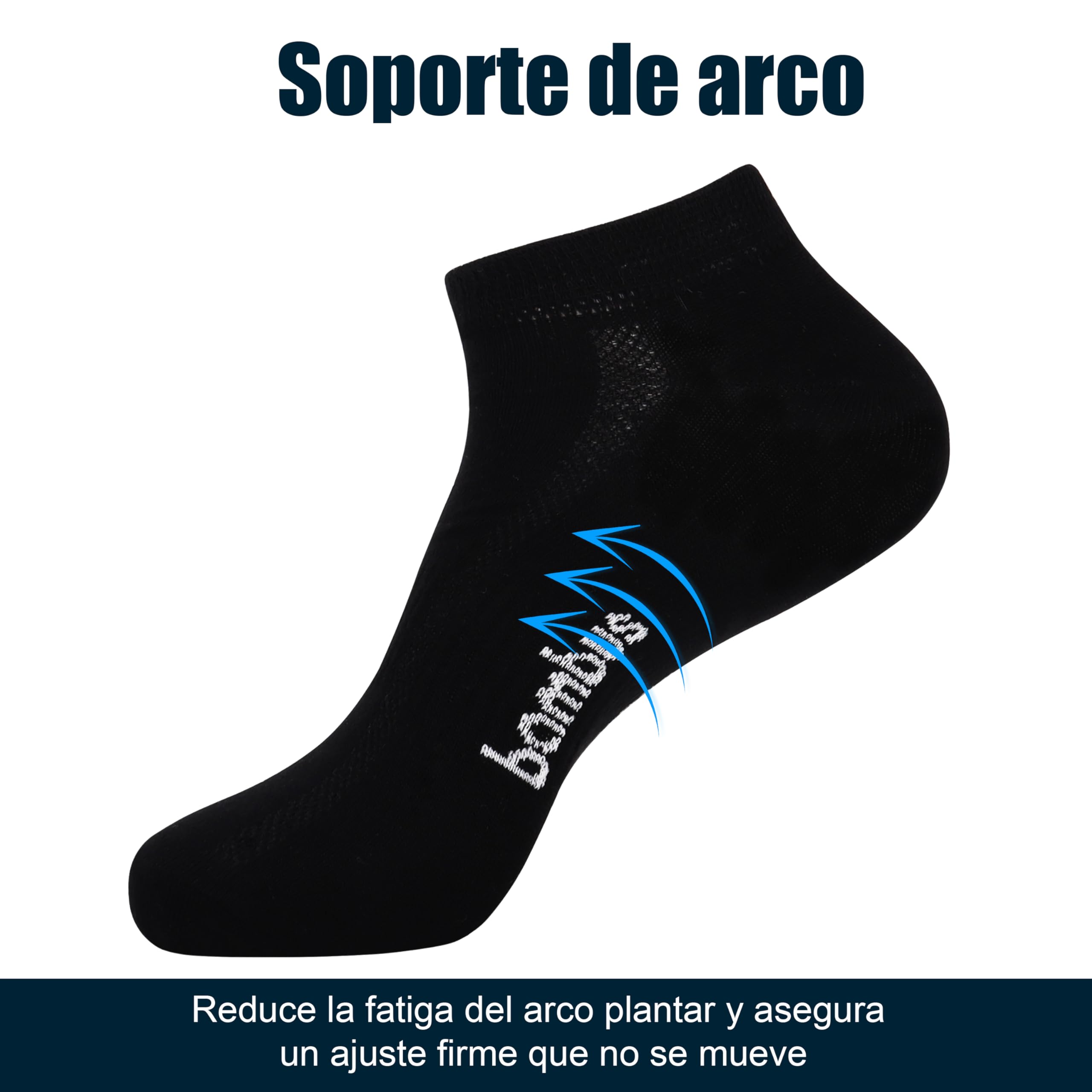 Jeasona 8 Pares Calcetines Bambu Hombre 43-46 Calcetines Diabeticos Hombr Tobilleros Negro Antisudor Transpirables Finos sin Goma Meias Homem Verano