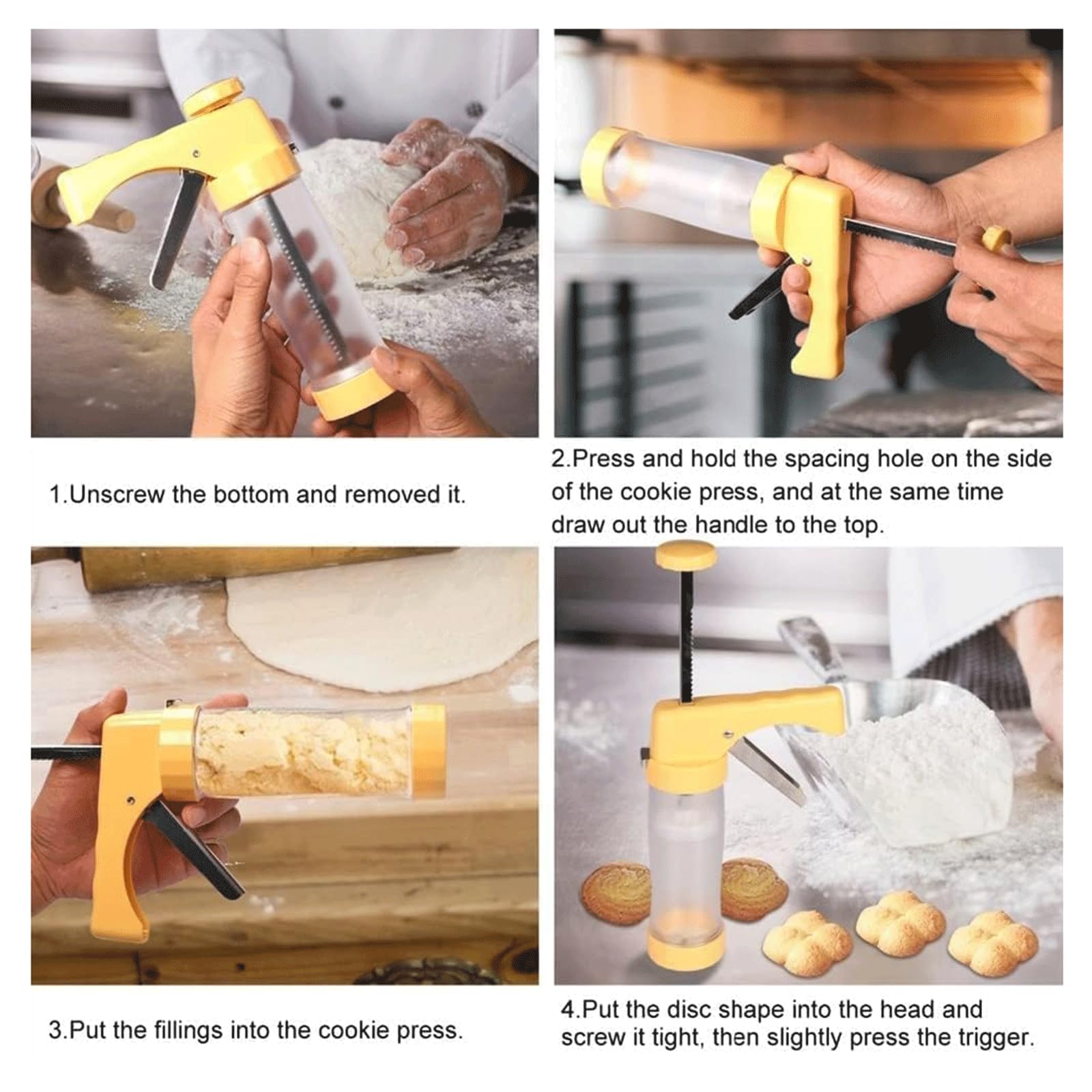 Boquillas para manga pastelera, molde para galletas, puntas para decorar pasteles, Kit de prensa para galletas, juego de dispensadores de glaseado