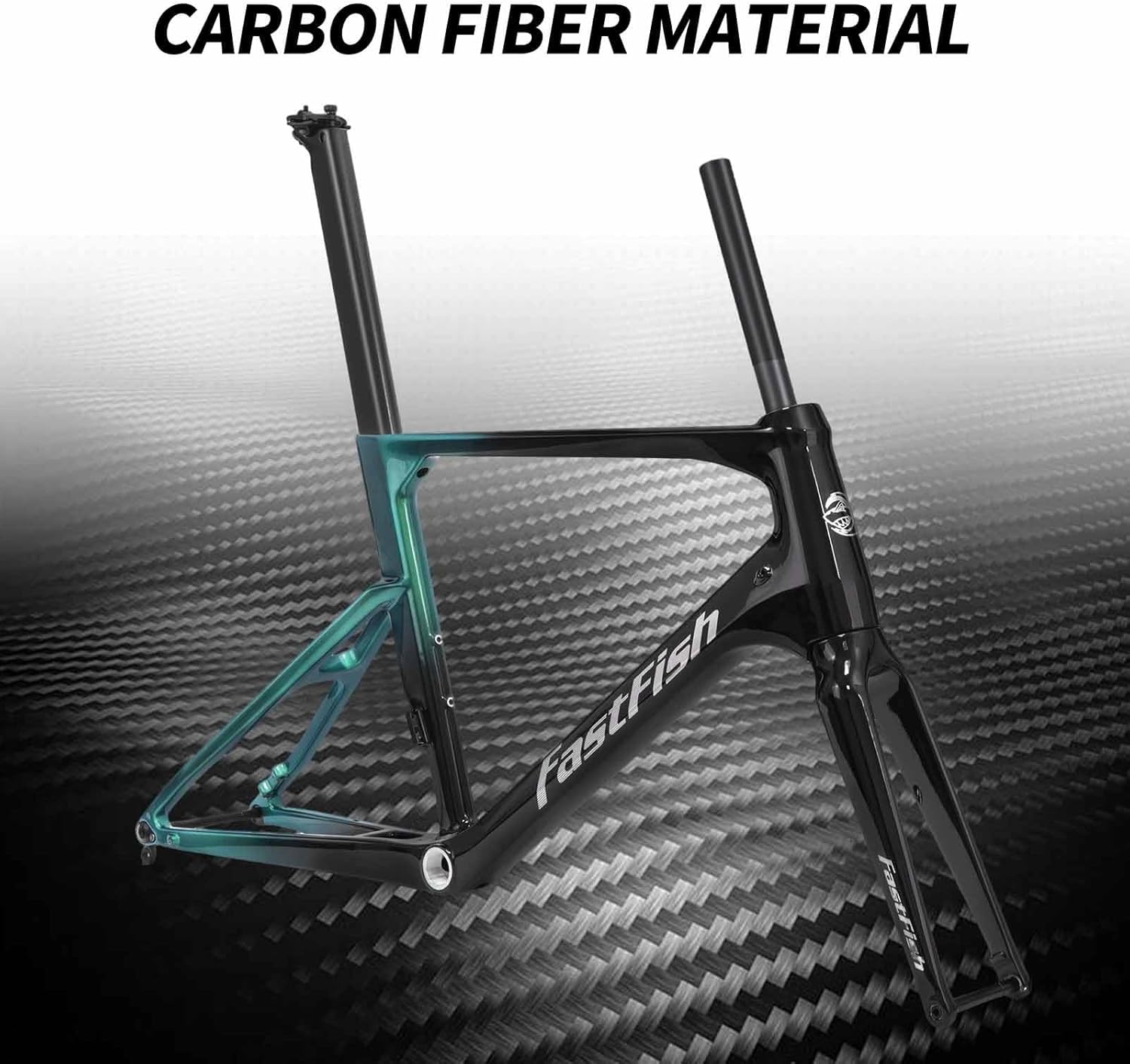 451 BMX Frameset 20" Carbon Fibre Road Bike Frame Thru Axle F12×100mm R12×142mm Disc Brake Full Internal Routing, 20×1-3/8 Tires
