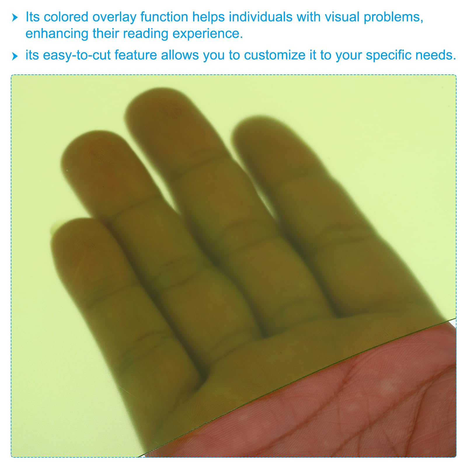 Fogli Lettura Guidata A4 Colorati - 5 Pezzi Blu Per Ridurre Affaticamento Visivo - Foto 4