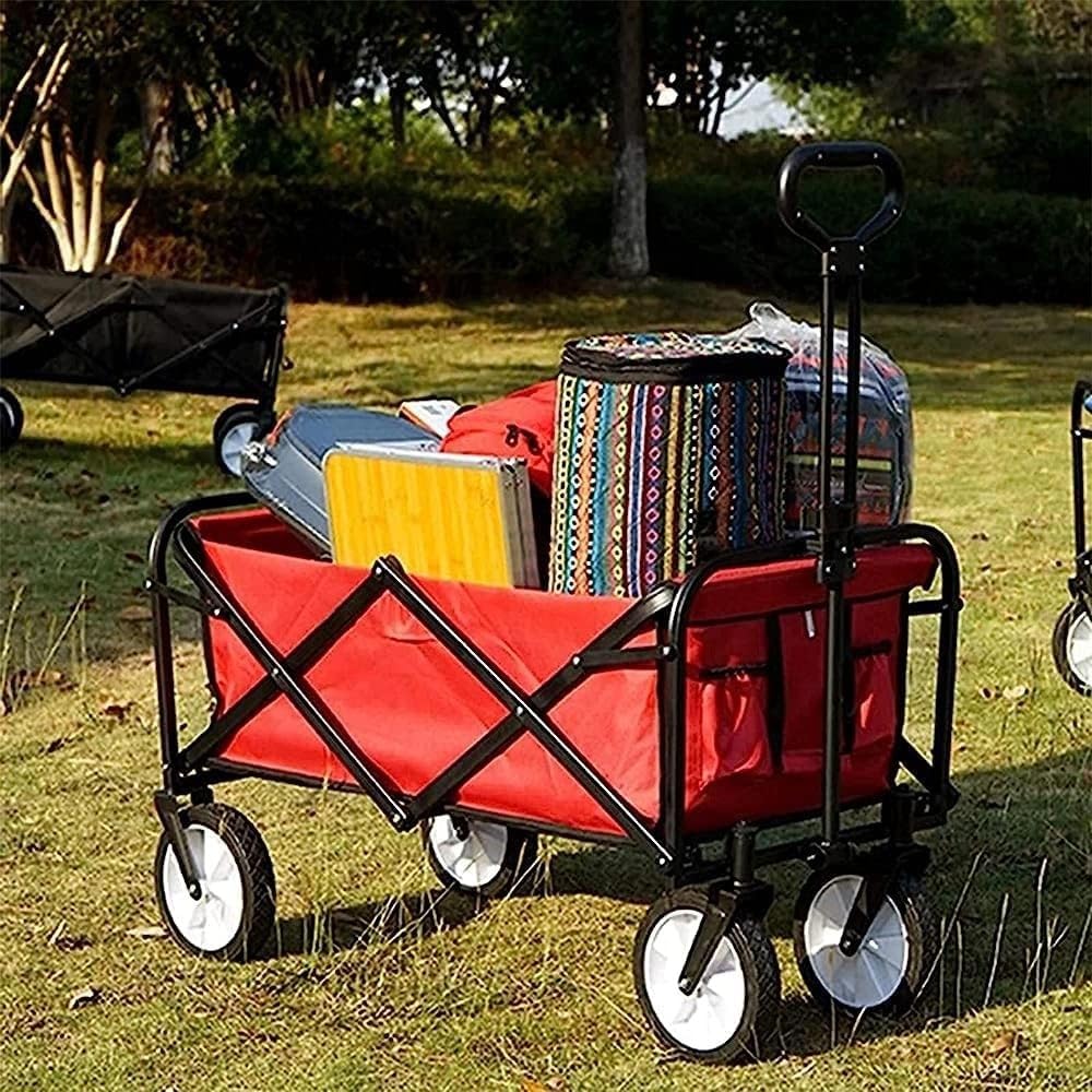 Carrello pieghevole da campeggio, per sport all'aria aperta, perfetto per giardinaggio, gite in spiaggia e avventure in famiglia