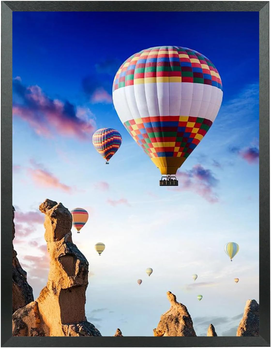 16x23 Picture Frame Solid Wood 16x23 Poster Frame for Wall 16x23 Photo Frames Family Black (T22B1623)