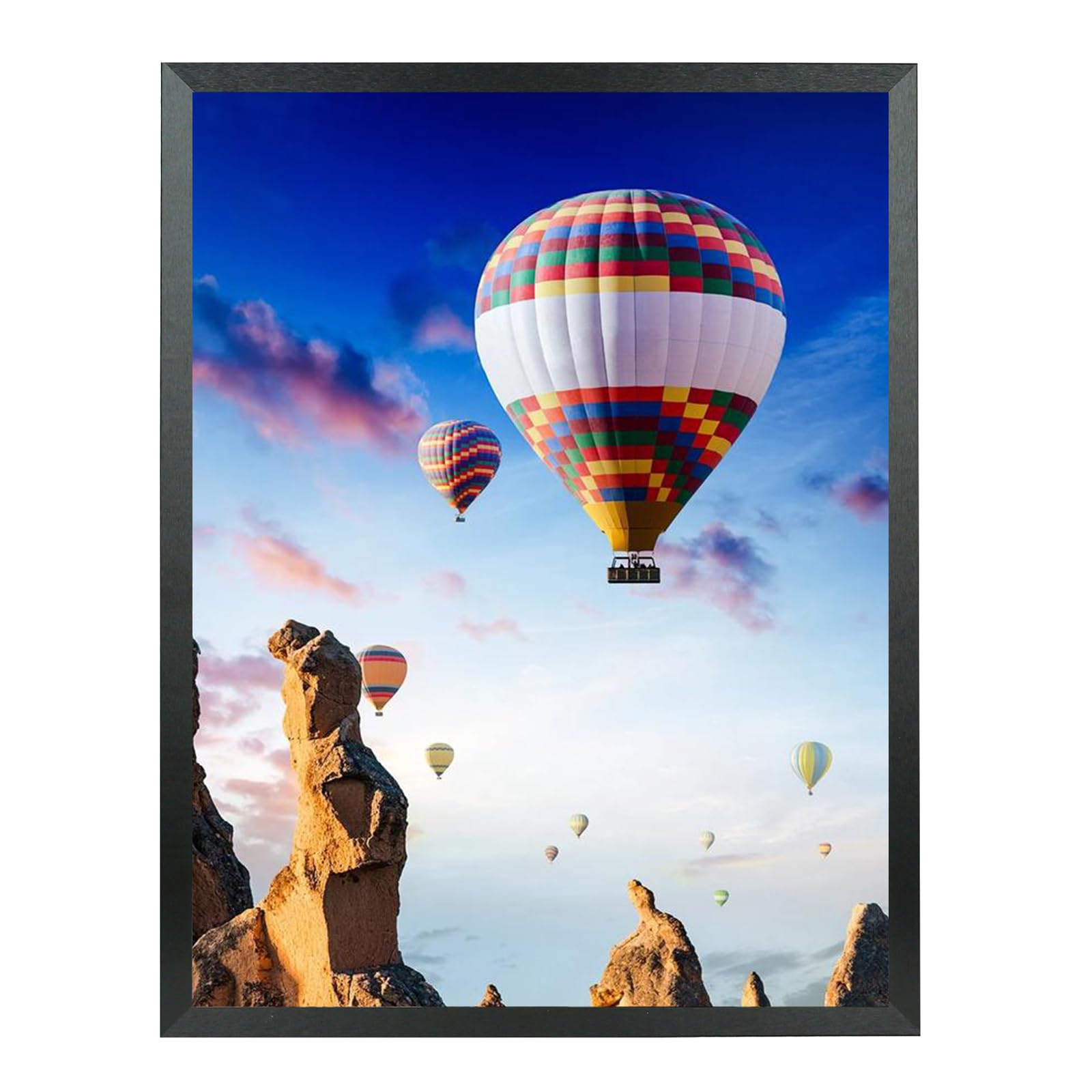 16x23 Picture Frame Solid Wood 16x23 Poster Frame for Wall 16x23 Photo Frames Family Black (T22B1623)