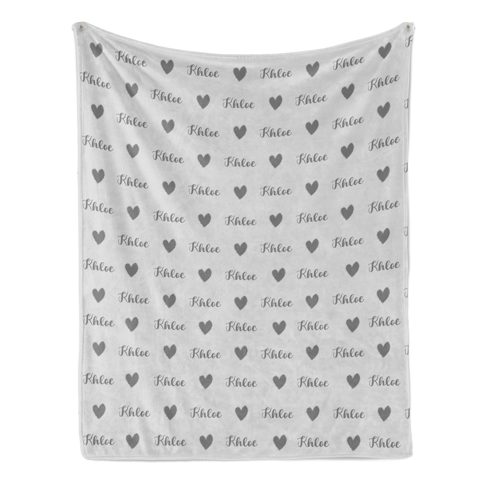 Joyestore Ships Next Day-Heart Name Lettering Monogram Grey Personalized Name Dog Bed Blanket Thanksgiving Blanket Decor,50
