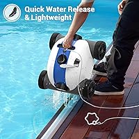 Vista 8 de PAXCESS - Limpiafondos robótico e inalámbrico, con tiempo de trabajo de 60 a 90 minutos, batería recargable e impermeabilidad IPX8, para piscinas