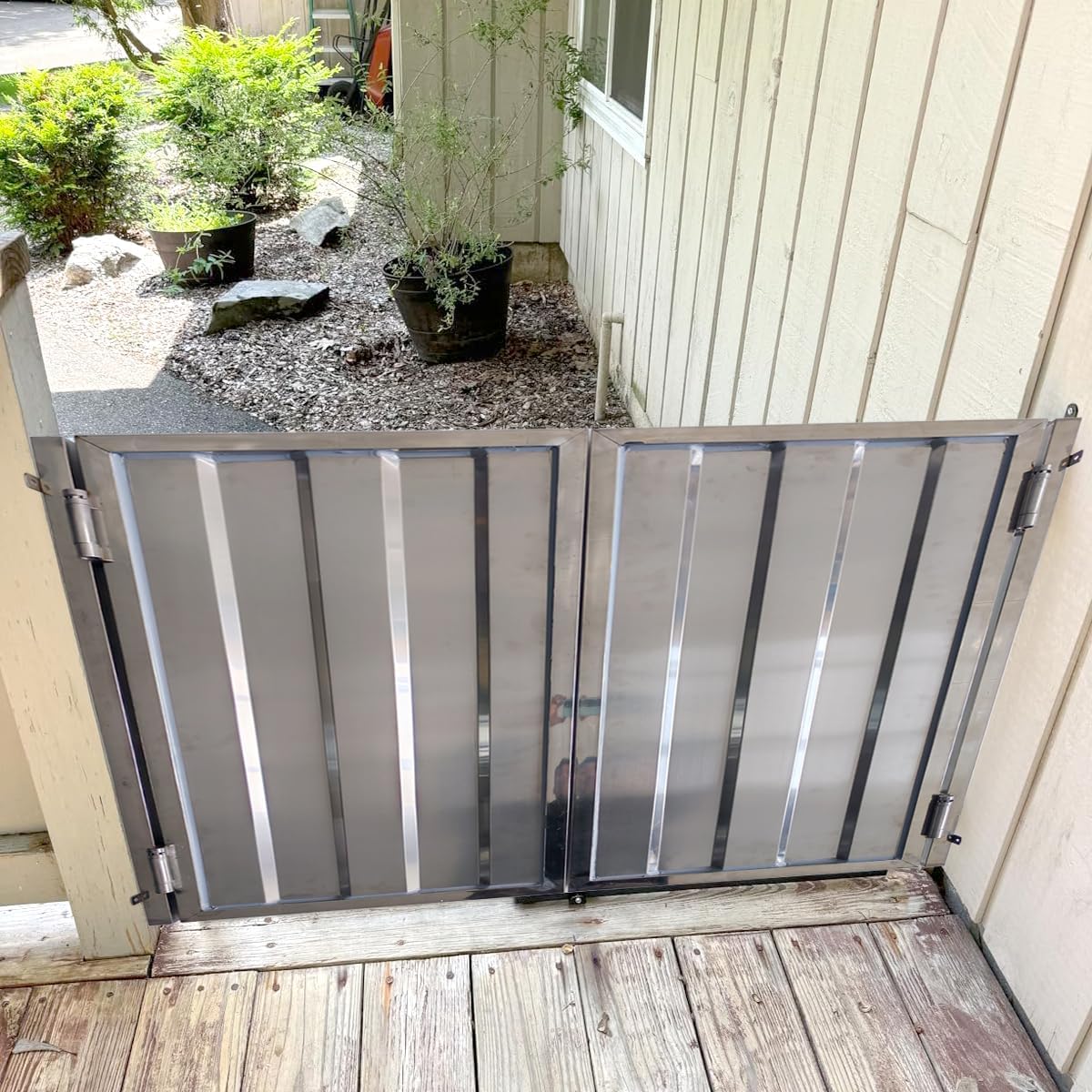 35.5" X 35.5" Stainless Steel Swinging Doors; Swing Door; Swinging Cafe Doors; Saloon Doors; Modern Swinging Door