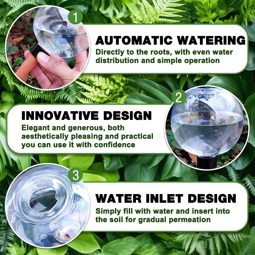 4 Pièces Globes D'arrosage des Plantes, 500ml Transparent Distributeur Eau Plante, Arrosage Plante Interieur pour Plantes D'intérieur, de Balcon et de Jardin