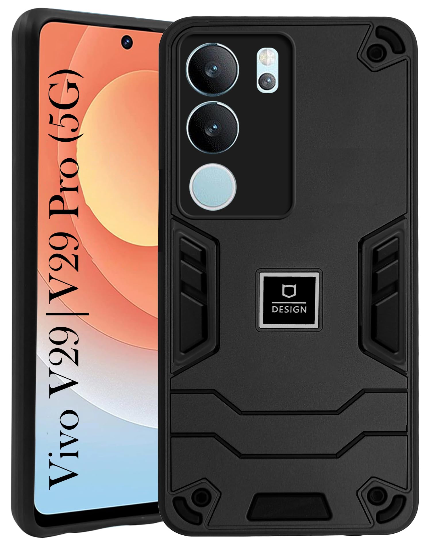 Jkobi Back Cover Case for Vivo V29 | Vivo V29 Pro 5G (Lightweight Hybrid Shockproof Polycarbonate| Slim Black) (B0CJVL5XNG) Amazon Price History, Amazon Price Tracker