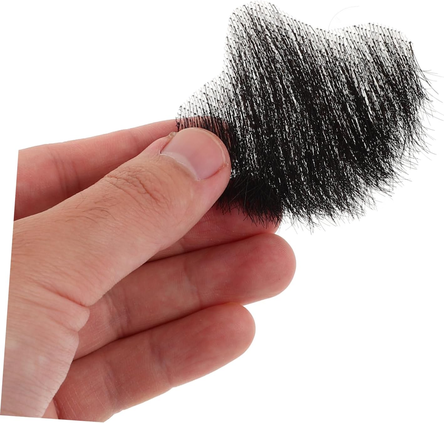 VALICLUD Natural Looking Handmade Fake Beard with Invisible Lace for Cosplay Halloween Drama and Entertainment Skin Friendly Reusable Black