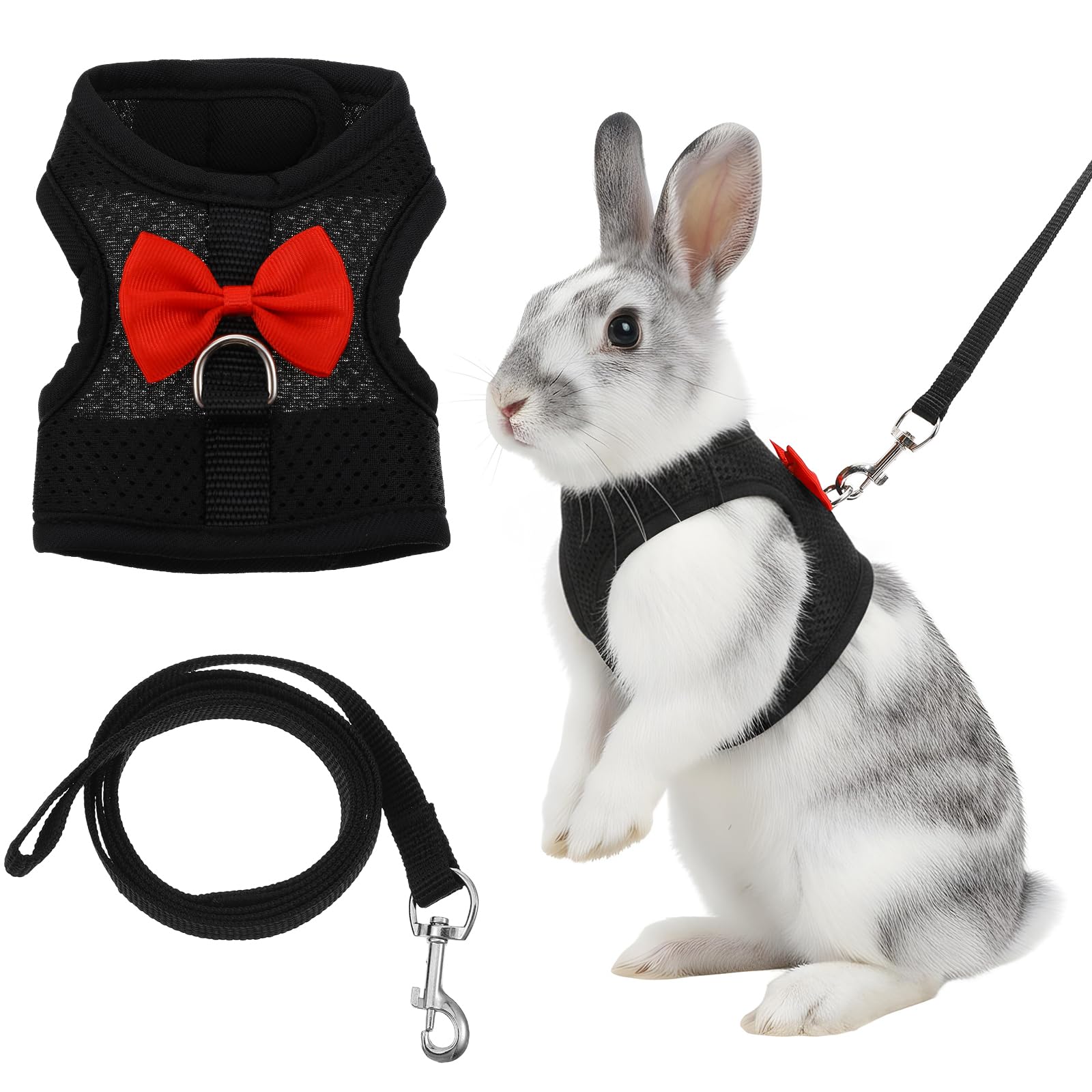Elegaperma Bunny Leash And Harness Set,Cute Rabbit Leash for Small Animals
