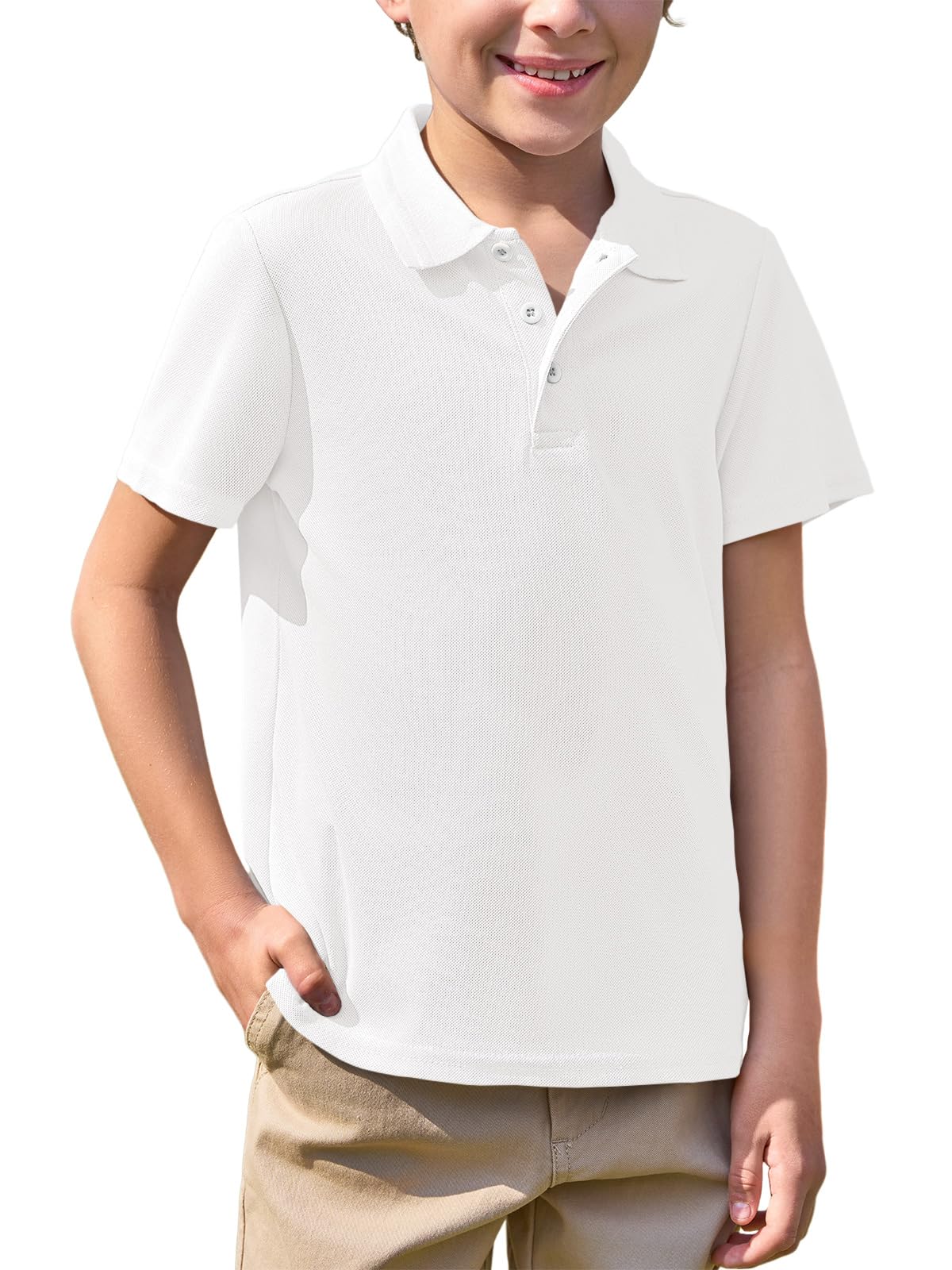 Polo à manches courtes pour garçons de 5 à 14 ans basique - 7