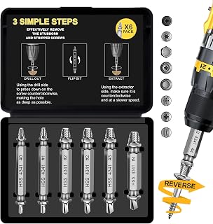 CASEKEY Screw Extractor Set - Father's Day Gifts for Dad from Daughter Son, Bolt Extractor Kit Tools for Men Husband Boyfriend Birthday Christmas
