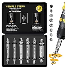 Fathers Day Dad Gifts for Husband from Daughter Son - Screw Extractor Set - Tools Gadgets for Men Bolt Extractor Kit - Birthday Christmas Stocking Stuffers for Men Him Boyfriend