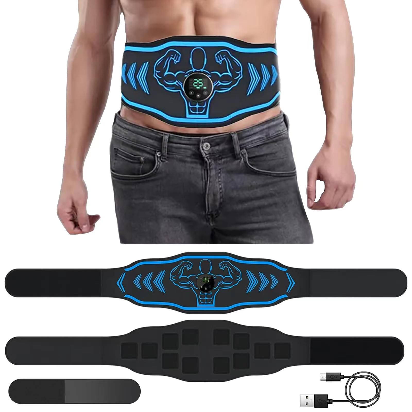 Stimulator Exercise Portable Vital Flex Core Abdominal Home Fitness Equipment Effective Vital Flex Core Ab Stimulator Military Grade Lightweight White