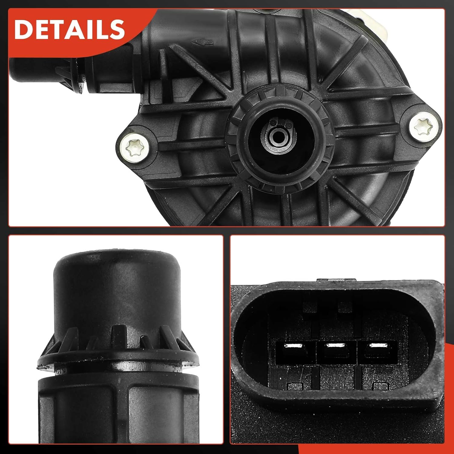 A-Premium 3 Pins Engine Auxiliary Water Pump Compatible with Mercedes-Benz CLA45 AMG/GLA45 AMG 2014-2019, S550/S63 AMG 2014-2017, S600/S65 AMG 2015-2017, GLA250 2015-2020