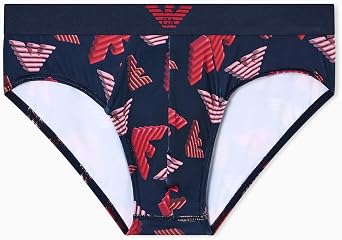 Emporio Armani Men's All Over Printed Microfiber Brief