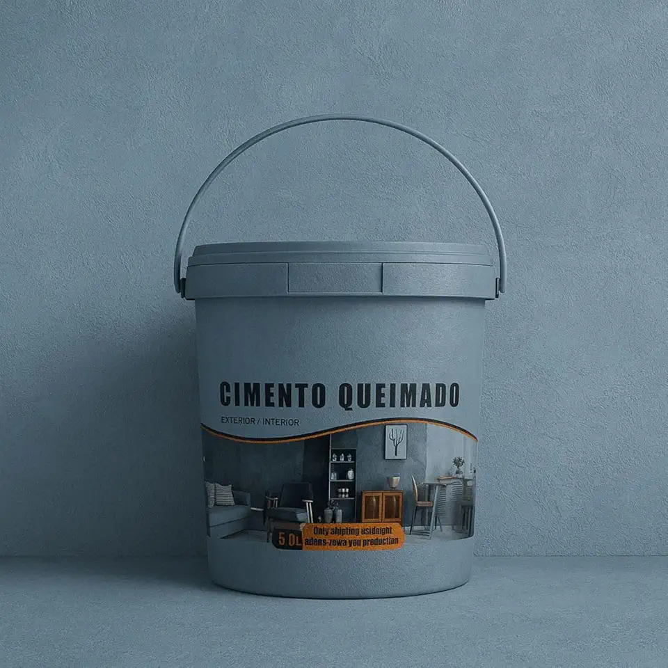 Revestimento Cimento Queimado Piso E Parede Pronto Pra Uso 5Kg