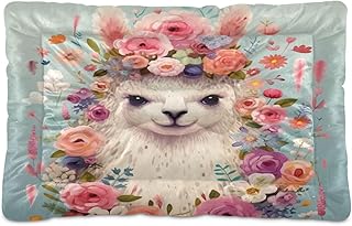 Kigai Alpaca Dog Bed Machine Washable Pet Bed Mattress Comfortable Soft Pet Bed Mat Non-Slip Bottom Couch for Small Medium Dogs,24x18 Inch