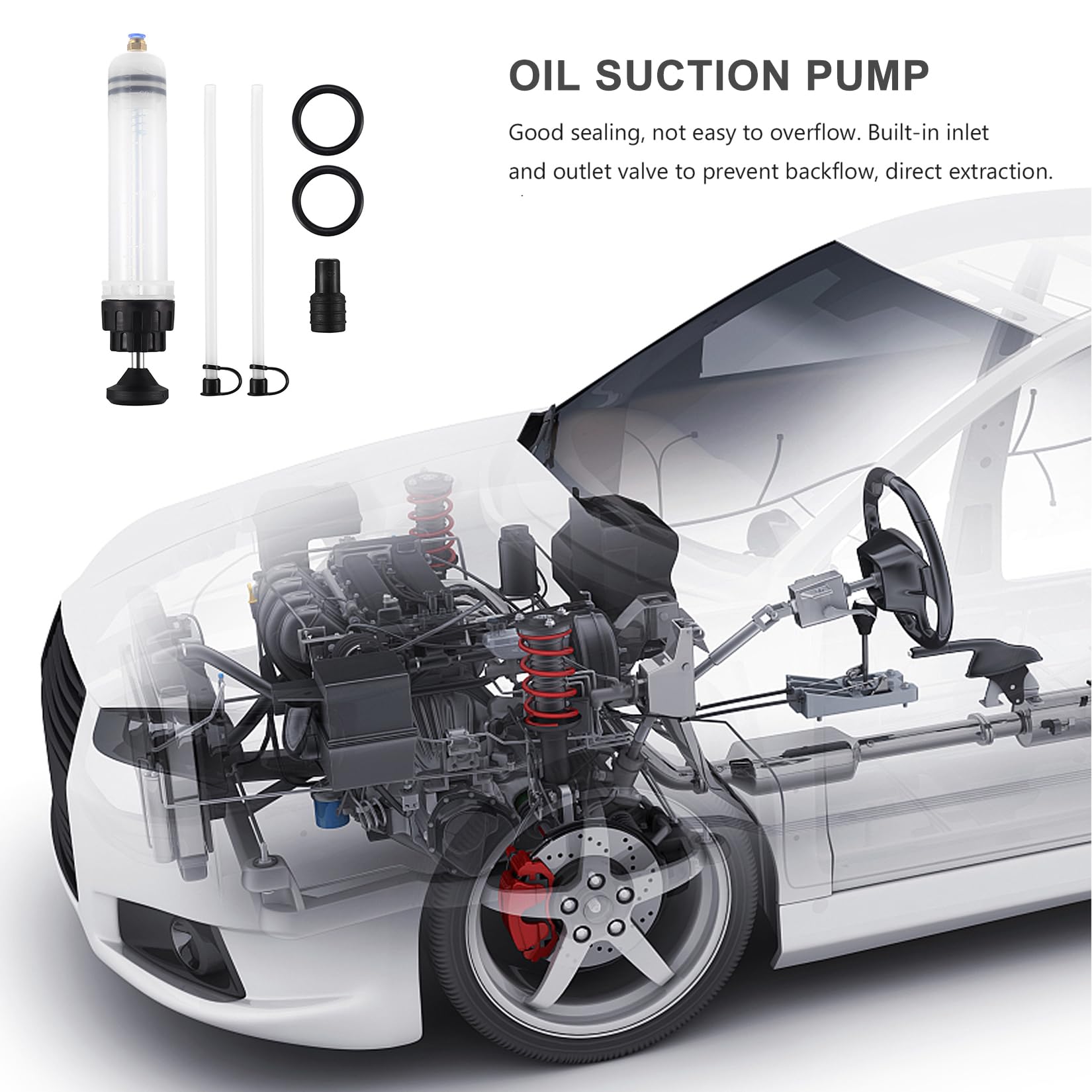 Pompa Manuale A Siringa XxinXrong Da 200ml - Per Aspirare Olio Motore, Liquido Freni, Refrigerante - Strumento Per Manutenzione Auto - Foto 11