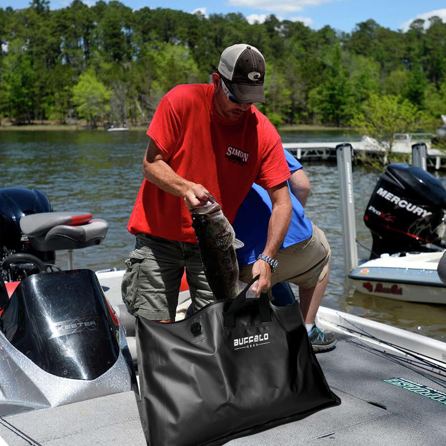Buffalo Gear Fish Tournament Weigh in Bag for Bass Fishing, Heavy Duty Fish Bag for Caught Fish Waterproof,Leakproof,Puncture Resistant