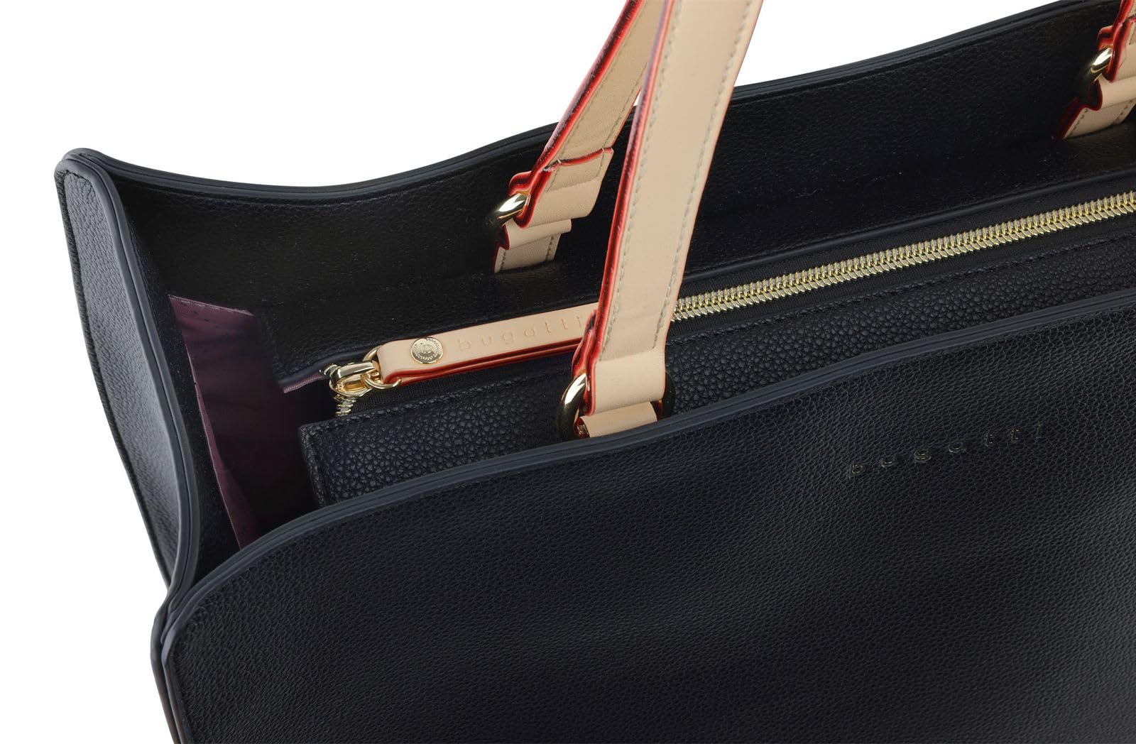 bugatti Ella Business System Bag - elegante Aktentasche mit 13-Zoll-Laptopfach in Schwarz