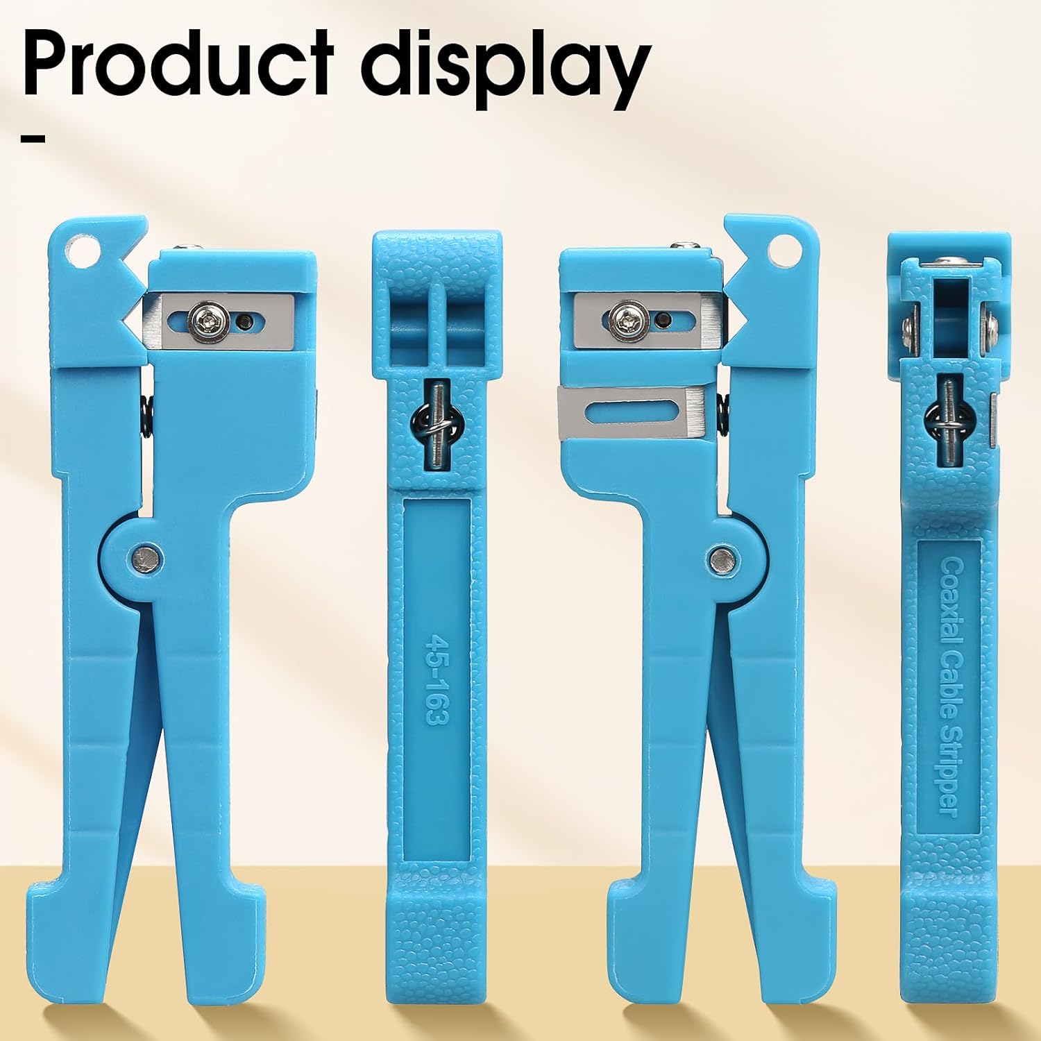 （2pcs）45-163 Fiber Optic Coaxial Cable Stripper 3.2-5.6mm Fiber Transverse Loose Tube Stripper Fiber Optic Stripper Fiber Optic Cable Stripping Cleaver Slitter Fiber Optic Cutter Tool (Blue)