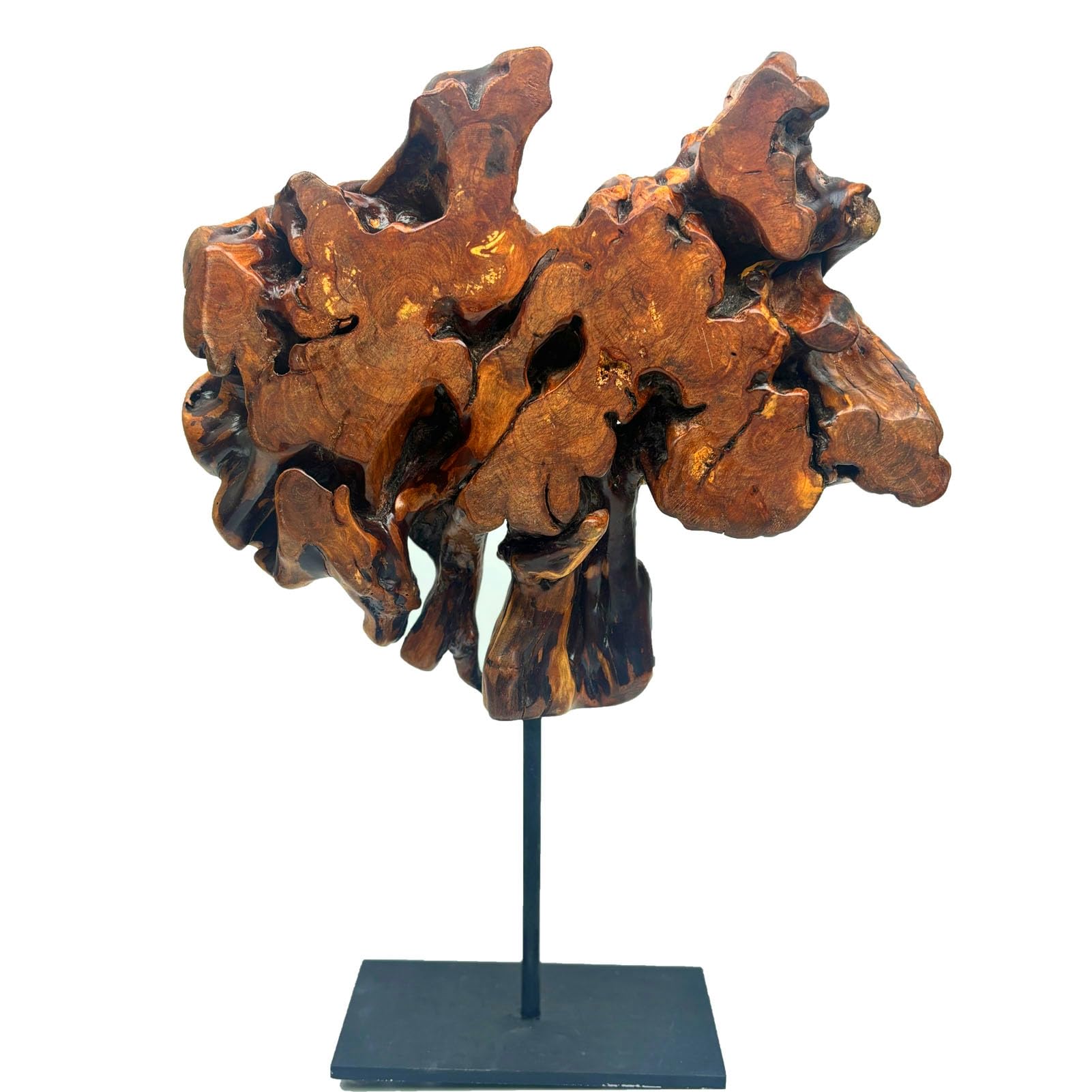 手彫り木製テーブル 木の根 テーブル 彫刻