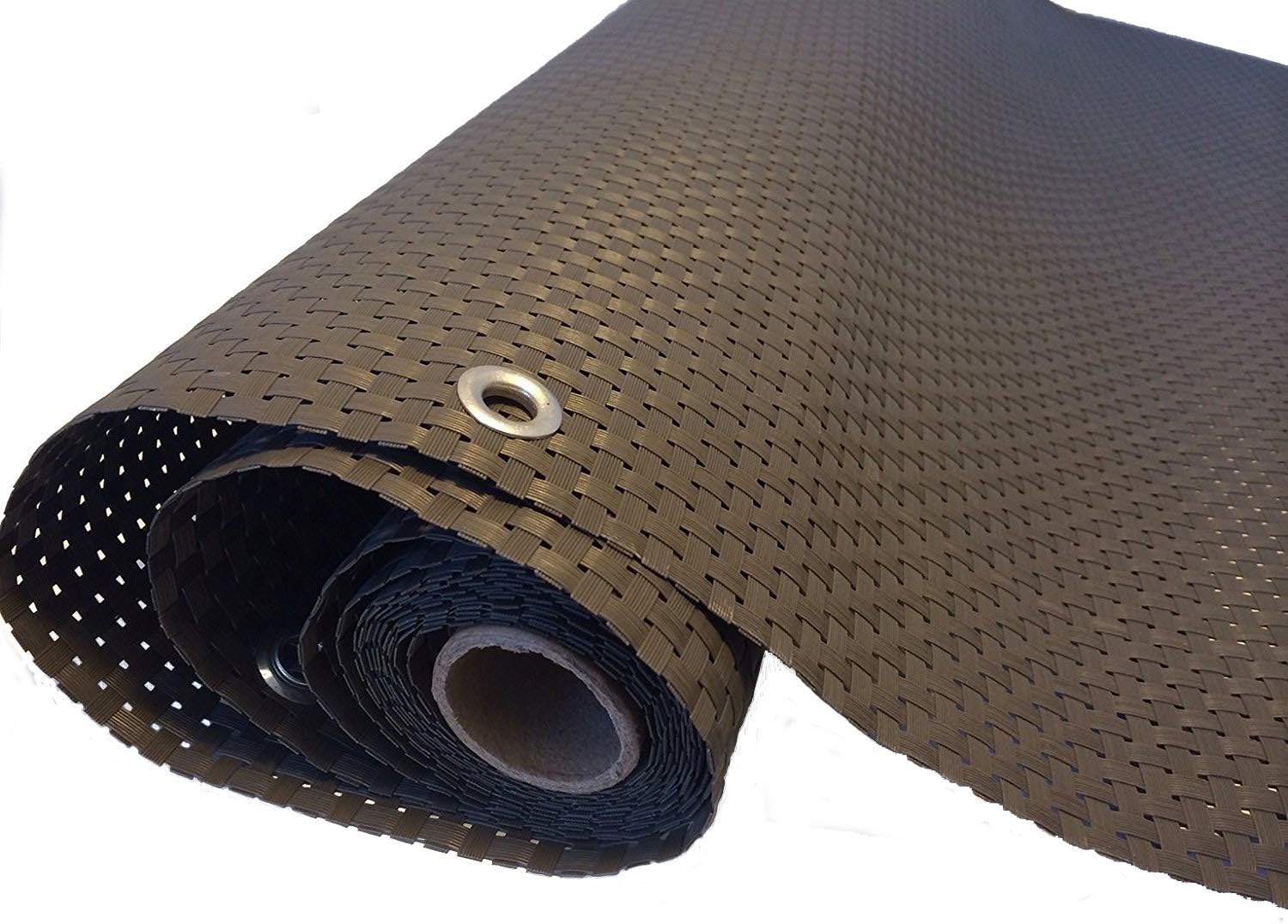 Polyrattan Balcony Privacy Screen, Windscreen, Balcony Blinds, Garden Privacy Screen grey