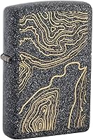 Vista 1 de Zippo Topo Map Design - Encendedor de bolsillo de piedra de hierro