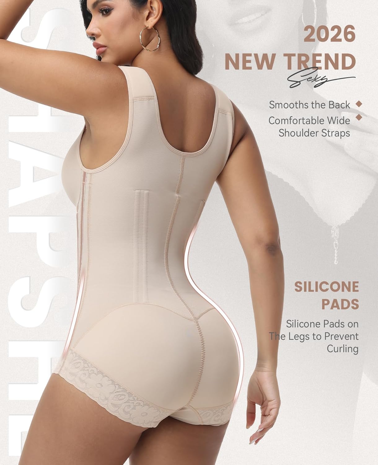 SHAPSHE Fajas Colombianas Moldeadoras Body Shaper with Bra Stage 2 3 Post Surgery High Compression Garment Steel Bones
