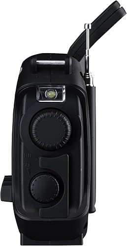 Miniatura 2 de Kaito KA500IP-BLK Voyager Solar/Dynamo AM/FM/SW NOAA Radio meteorológica con alerta y cargador de teléfono celular, color negro