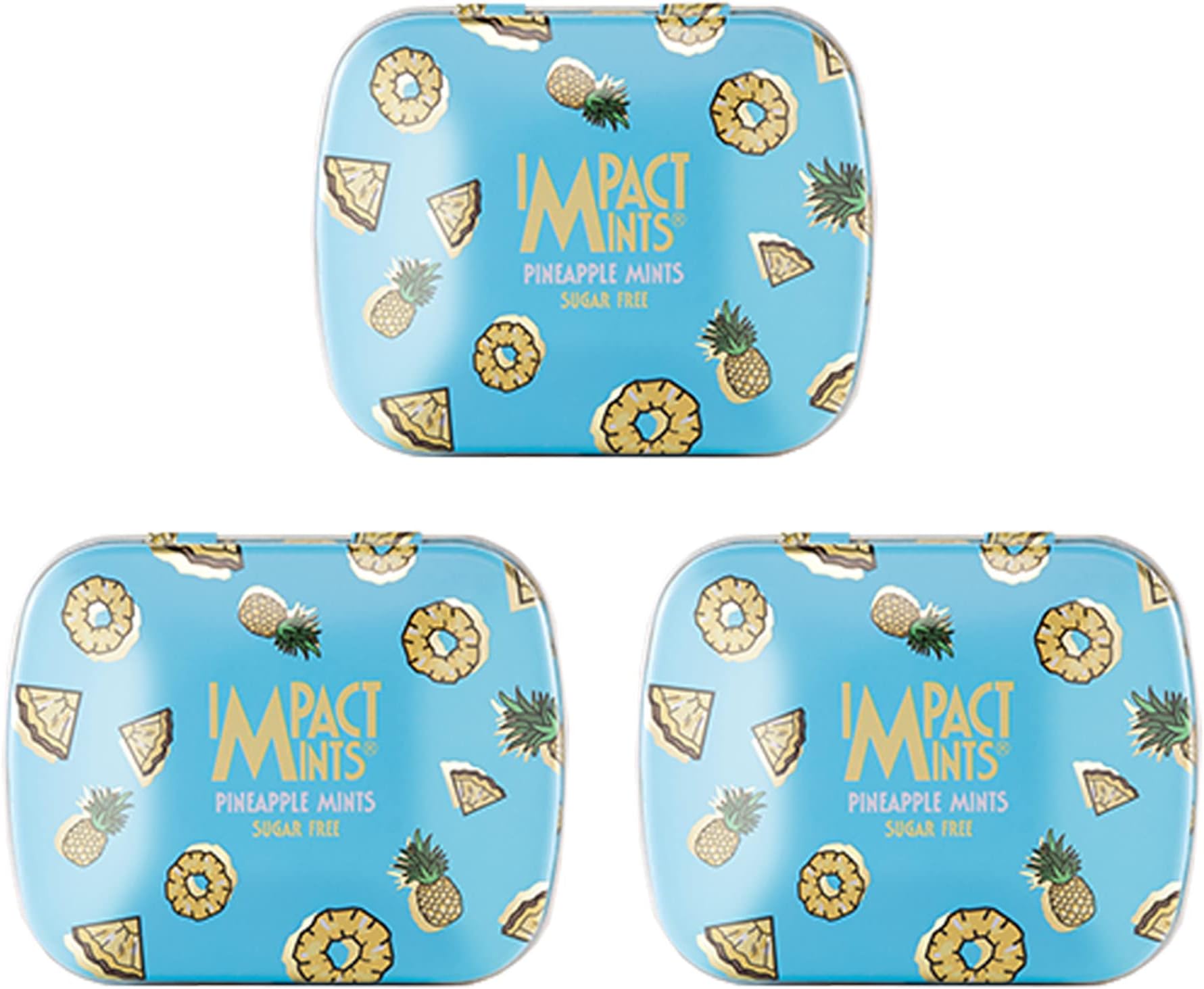 Sugar Free Pineapple Flavour Mints Summer Edition (14g Each, Pack of 3)