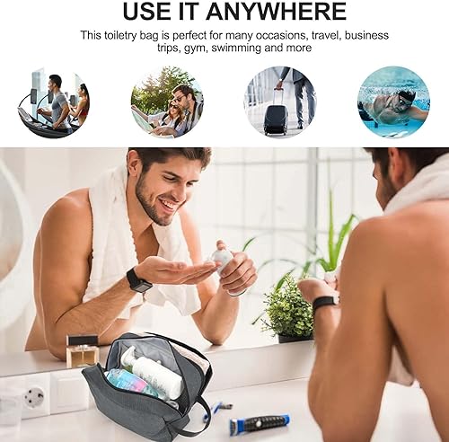 Miniatura 6 de M&C Music Color Neceser de viaje para hombres y mujeres, kit de Dopp colgante de viaje, bolsa de afeitar resistente al agua para organizador de