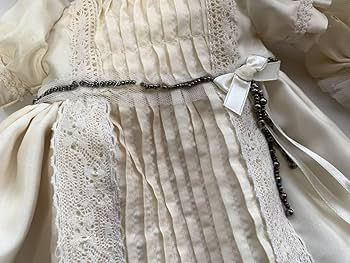 新作　50㎝前後のビスクドールのお嬢様用　ドレスとボネ　ペチコート　　未使用品 アンティーク ビスクドール | フランス SFBJ 女の子の