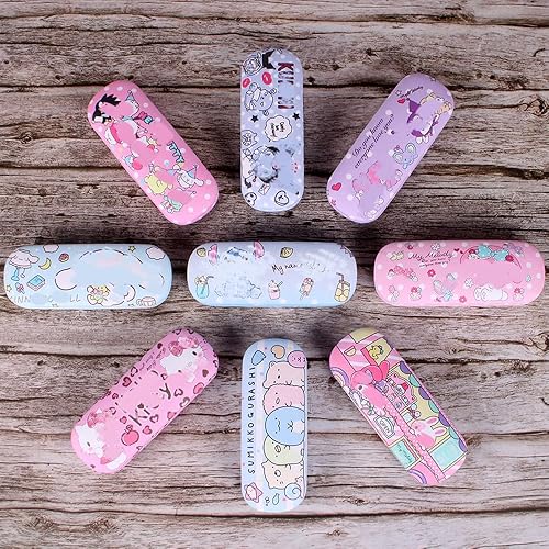Miniatura 5 de Cute Eyeglass Cases Hard Shell Storage Case Protective Box With Glasses Cloth Adjustable Glasses Strap Ear Grips Hook