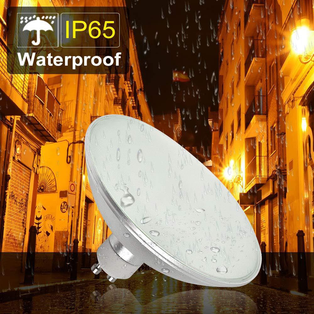 AR111 Bombilla LED GU10 Reflector de base Luz de inundación 12 W 1200 lúmenes (equivalente a halógeno de 100 W) Foco de ángulo de haz de 120 grados CA 85 V -265 V no regulable (paquete de 6)