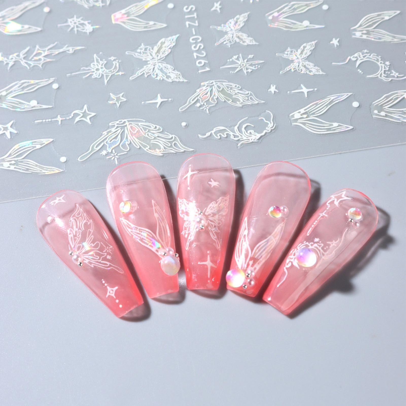 Adesivi per unghie, adesivi per manicure, adesivi per manicure per , adesivi per , adesivi impermeabili per , per feste | Disegni artistici per unghie e materiali per manicure, decalcomanie professionali per appuntamenti